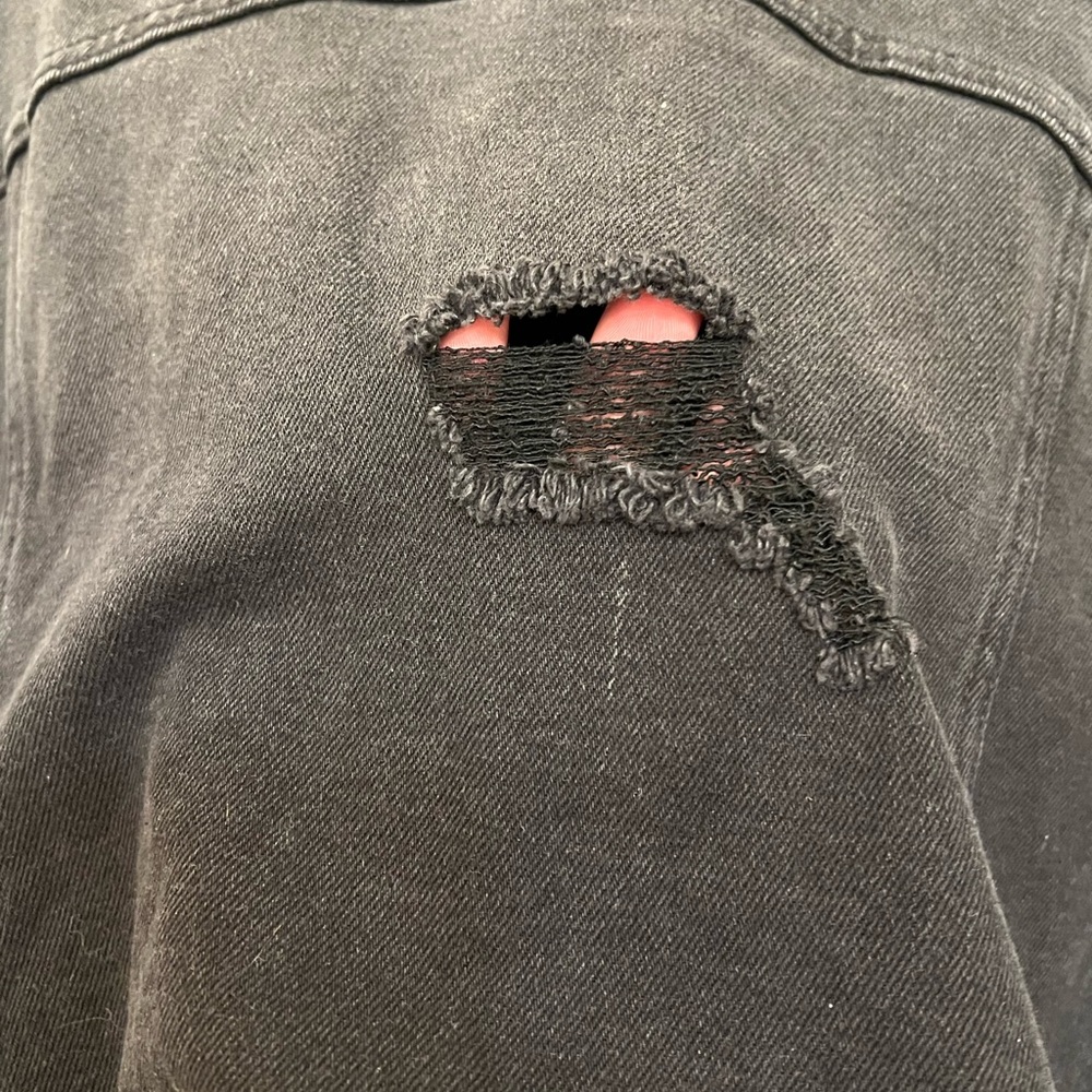 Distressed Denim Jacket - Picture 4 of 8